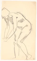 Stående foroverbøjet model