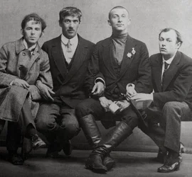 Osip Mandelstam, Korney Chukovsky, Benedikt Livshits og Yury Annenkov, 1914