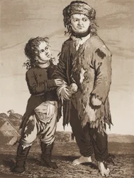 De unge tiggere, ca. 1800.