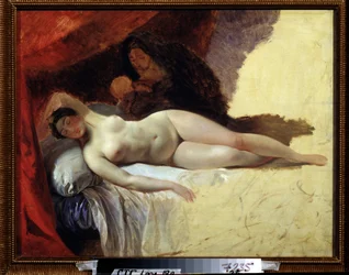 ""Sleeping Juno"" eller ""Begyndelsen af ​​Mælkevejen"" Maleri af Karl Briullov (Bryullov) (1799-1852) 1839-1845 Stats Tretyakov Gallery, Moskva