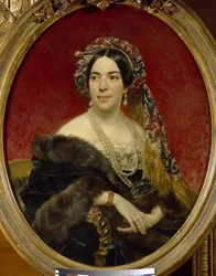 Portræt af prinsesse Maria Volkonskaya (1805-1863) (Portræt af prinsesse Maria Volkonskaya) - Maleri af Karl Pavlovich Briullov (Briullov) (1799-1852), olie på lærred, før 1840 - russisk kunst