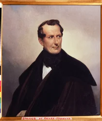 "Portrait du tsomte Vladimir Musin-Pushkin (Musin Pushkin) (1798-1854)"" Peinture de Karl Bryulov (Bryulov) (1799-1852) 1838 State Art Museum, Yaroslavl