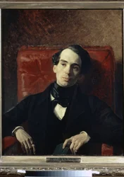 ""Portrait du militaire et poete Alexander Nikolaevich Strugovshchikov (1808-1878)"" Peinture de Karl Pavlovich Brioullov (Briullov) (1799-1852) State Tretyakov Gallery, Moscou