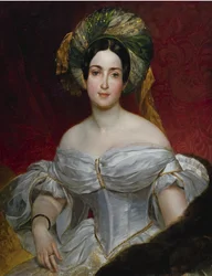 Portræt af baronesse Aurora Charlotta Demidova, født Stjernvall, 1808-1902, 1837