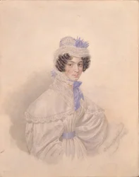 Portræt af Anna Borisovna Bakunina 1802-1835, 1835