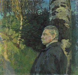 Portræt af Detlef von Liliencron (1844-1909) 1906 (olie på lærred)
