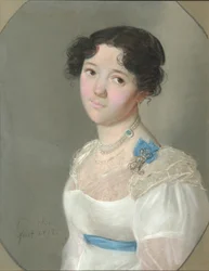 Portræt af grevinde Agrafena Yuryevna Obolenskaya 1789-1829, født Neledinskaya-Meletskaya, 1812