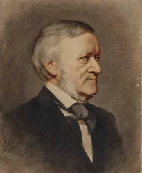 Portræt af komponisten Richard Wagner 1813-1883, 1883.