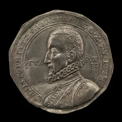 Christoph Putz von Kirchameg, møntmester i Prag 1590, 1584.