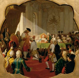 Første forfremmelse til den militære Maria Theresa-orden i 1758
