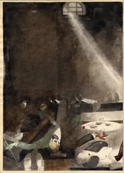 ""Le the de cinq heures a la morgue"" (Five O