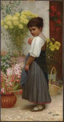 Blomsterhandleren (olie på lærred)