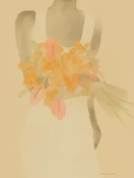 Pigen med de orange blomster