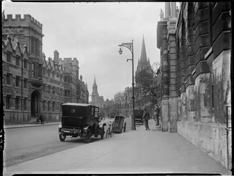 High Street, Oxford, Oxfordshire, 22/04/1924 (B/W -foto)