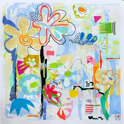 blooming daydream, 2025 (blandede medier på papir)