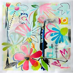 etherial garden, 2025 (blandede medier på papir)