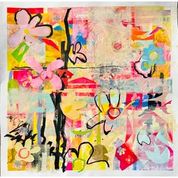 floral frenzy, 2024 (blandede medier på papir)