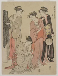 Kvinder i Tatsumi-distriktet fra serien Eastern Customs of the Present, ca. midten af 1780