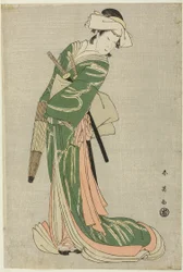 Skuespilleren Nakamura Noshio II som Tonase i "Model for Kana Calligraphy: Treasury of the 47 Loyal Retainers" ("Kanadehon chûshingura")