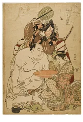 Edo Triptykon, ca. 1743-1812 (træblok på papir)