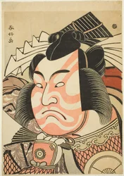 Portræt af Tee Ac og R Iwai Hanshiro I V Som Akita Jonosuke Yoshikage I A ``For a while