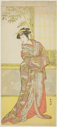 Skuespiller Sanogawa Ichimatsu III muligvis som Masago Gozen i "A Courtesan