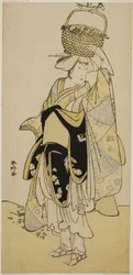 Skuespilleren Ichikawa Yaozo III som Shiragiku i dansesekvensen "Shinobu Uri" i skuespillet Hatsuhana Mimasu Soga, opført på Nakamura-teatret i den første måned, 1785