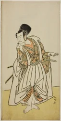 Skuespilleren Ichikawa Yaozo II som Sakura-maru i stykket Sugawara Denju Tenarai Kagami, opført på Ichimura-teatret i den syvende måned, 1776