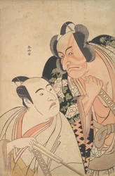 En Daimyo taler med en af sine holdere, slutningen af det 18. århundrede.