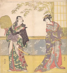 Kabuki ac og rs Sawamura Sojuro God plan d Sanogawa Ichimatsu Godt medlem Ahko r Te-sans miro r for r. . . , 1788.