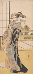 Skuespilleren Segawa Kikunojo 3. i en kvinderolle, ca. 1780.