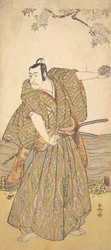 Den femte Ichikawa Danjuro som en samurai, ca. 1780-85.