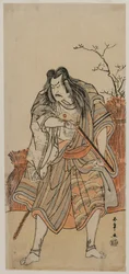 Nakajima Kanzaemon som en herre forklædt som en jæger med en riffel, ca. begyndelsen af 1780