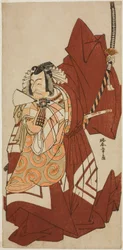 Skuespilleren Ichikawa Danjuro V som Hannya no Goro i stykket Sugata no Hana Yuki no Kuronushi, opført på Nakamura Theatre i den ellevte måned, 1776