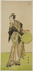 Skuespilleren Ichikawa Danjuro V som Kakogawa Honzo i stykket Kanadehon Chushin Nagori no Kura, opført på Nakamura Theatre i den niende måned, 1780