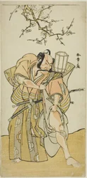 Skuespilleren Ichikawa Danzo IV som Kamakura no Gongoro Kagemasa, i den femte scene af Play Date Nishiki Tsui no Yumitori (A Dandyish Brocade: Opposing Warriors), opført på Morita Theatre i den ellevte måned, 1778