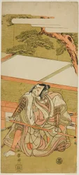 Skuespilleren Ichikawa Ebizo III som Akushichibye Kagekiyo (?) i stykket Wada Sakamori Eiga Kagami (?), opført på Nakamura Theatre (?) i den tredje måned, 1773 (?)