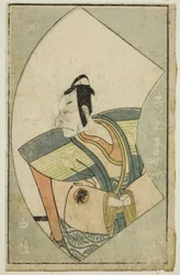 Skuespilleren Matsumoto Koshiro II, fra "A Picture Book of Stage Fans (Ehon butai ogi)"
