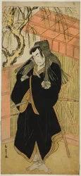 Skuespilleren Matsumoto Koshiro IV som Matsuo-maru (?) i skuespillet Sugawara Denju Tenarai Kagami (?), opført på Nakamura Theatre (?) i den fjerde måned, 1779 (?)