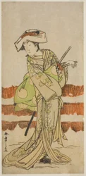 Skuespilleren Onoe Kikugoro I som Tonase i stykket Kanadehon Chushin Nagori no Kura, opført på Nakamura Theatre i den niende måned, 1780