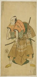 Sawamura Sojuro II som Omi no Kotoda (?) i Play Shuen Soga Omugaeshi (?), opført på Ichimura Theatre (?) i den anden måned, 1768 (?)