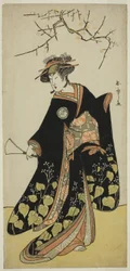 Skuespilleren Segawa Kikunojo III som Joro-gumos ånd (Harlot Spider), ca. 1781 (farvet træbloktryk; Hosoban)