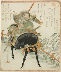 Chohi (Zhang Fei) på den sorte hest