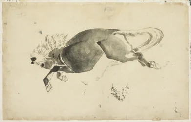 Løbehest, ca. 1815-1849 (blæk på papir)
