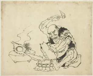 Zen Munk brændende billede af Buddha (T