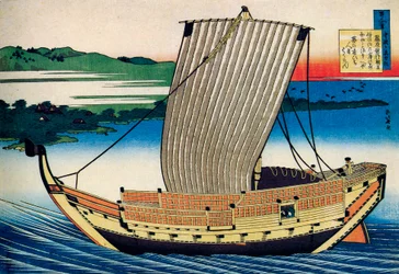 Fra serien Hundred Poems by One Hundred Poets: Fujiwara no Toshiyuki, c1830.