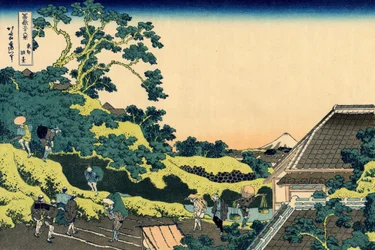 Fuji fra Mishima-passet, Edo, ca. 1830 (træbloktryk)