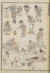Japansk badning (træbloktryk)