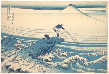 Kajikazawa i Kai-provinsen (Kōshū Kajikazawa), fra serien »De 36 udsigter over Fuji-bjerget« (Fugaku sanjūrokkei)