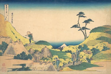 Lower Meguro Shimo Meguro, fra serien Thirty-six Views of Mount Fuji Fugaku..., ca. 1830-32.